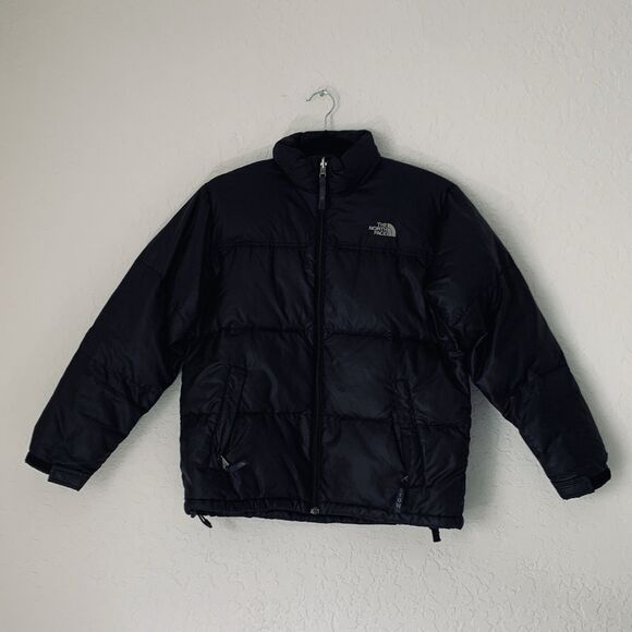 The North Face Puffer Coat 600 Boys L Black Goose Down Winter Warm Snow Outdoor - Picture 1 of 12
